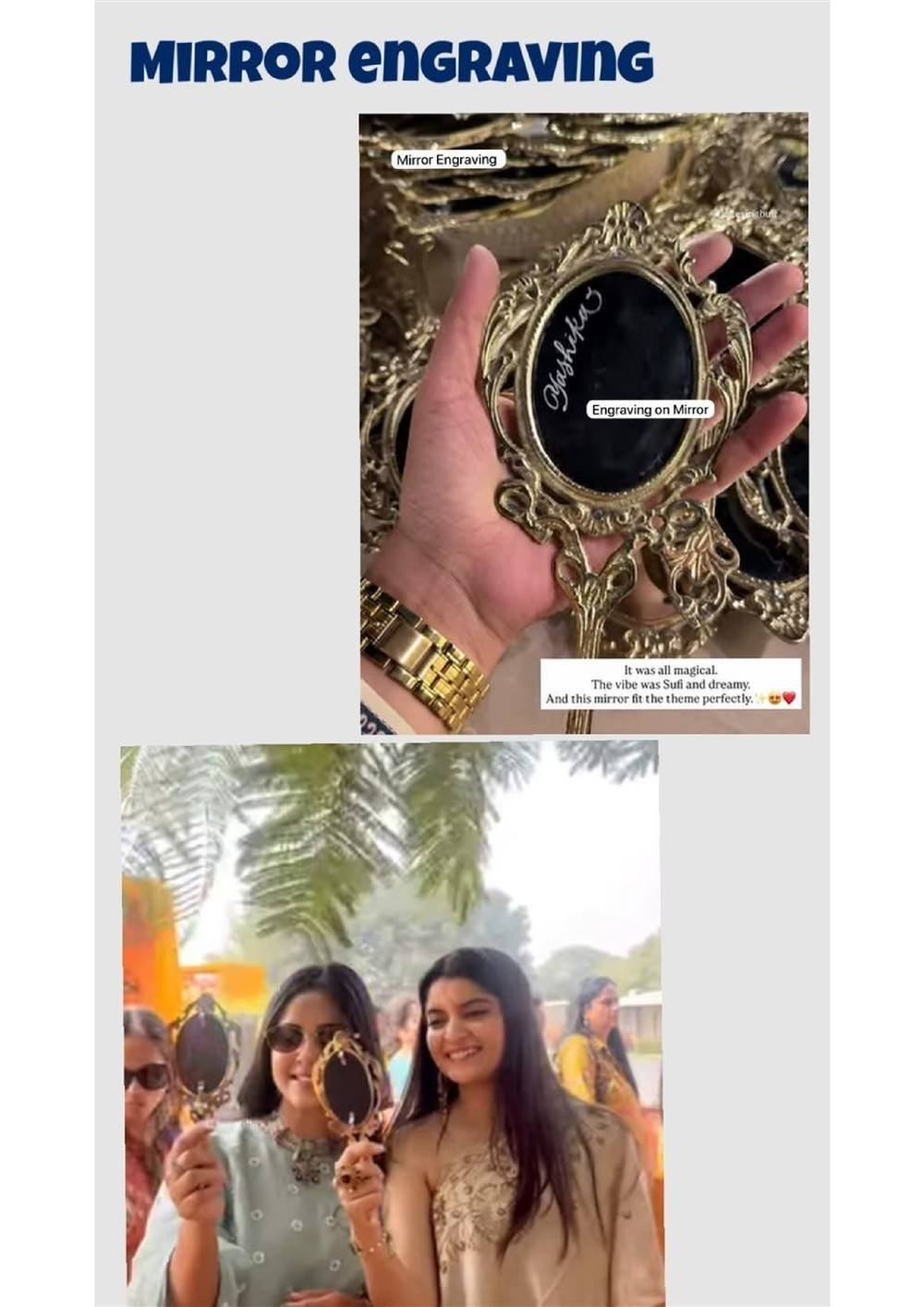 Live Engraving Mirror Carnival Stall — Carnival Artist wedding stall by Rajasthan Event Management